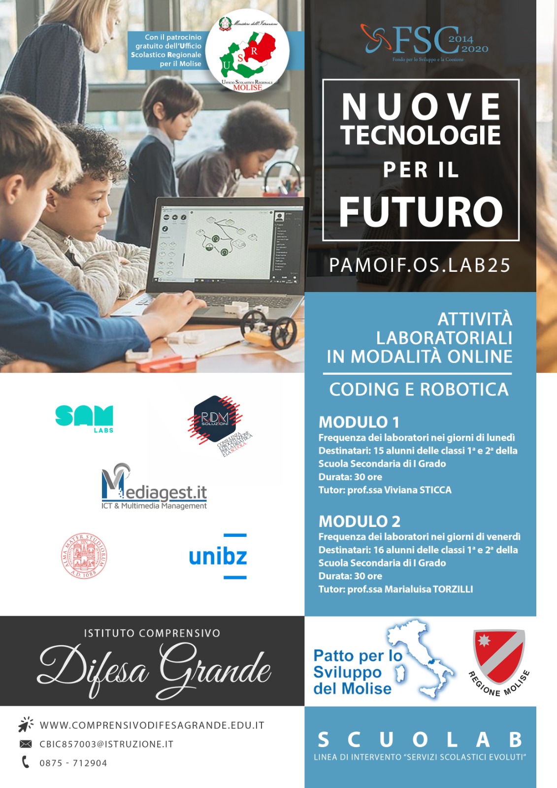 Scopri di più sull'articolo Locandina -Progetto “Nuove Tecnologie per il Futuro”