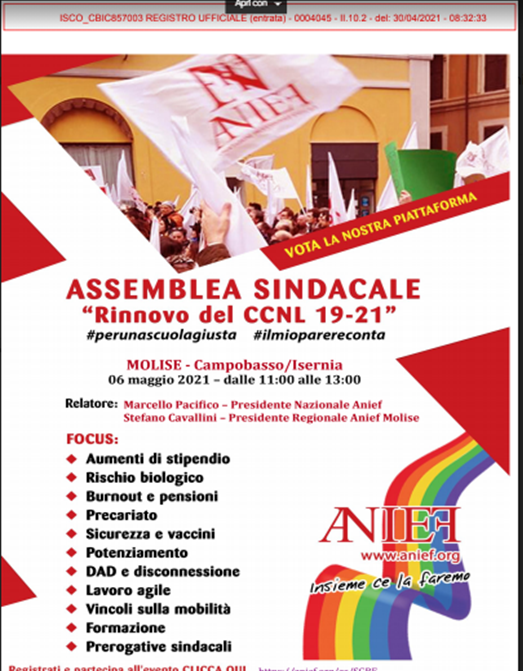 Scopri di più sull'articolo Convocazione assemblea sindacale – Rinnovo CCNL 19-21